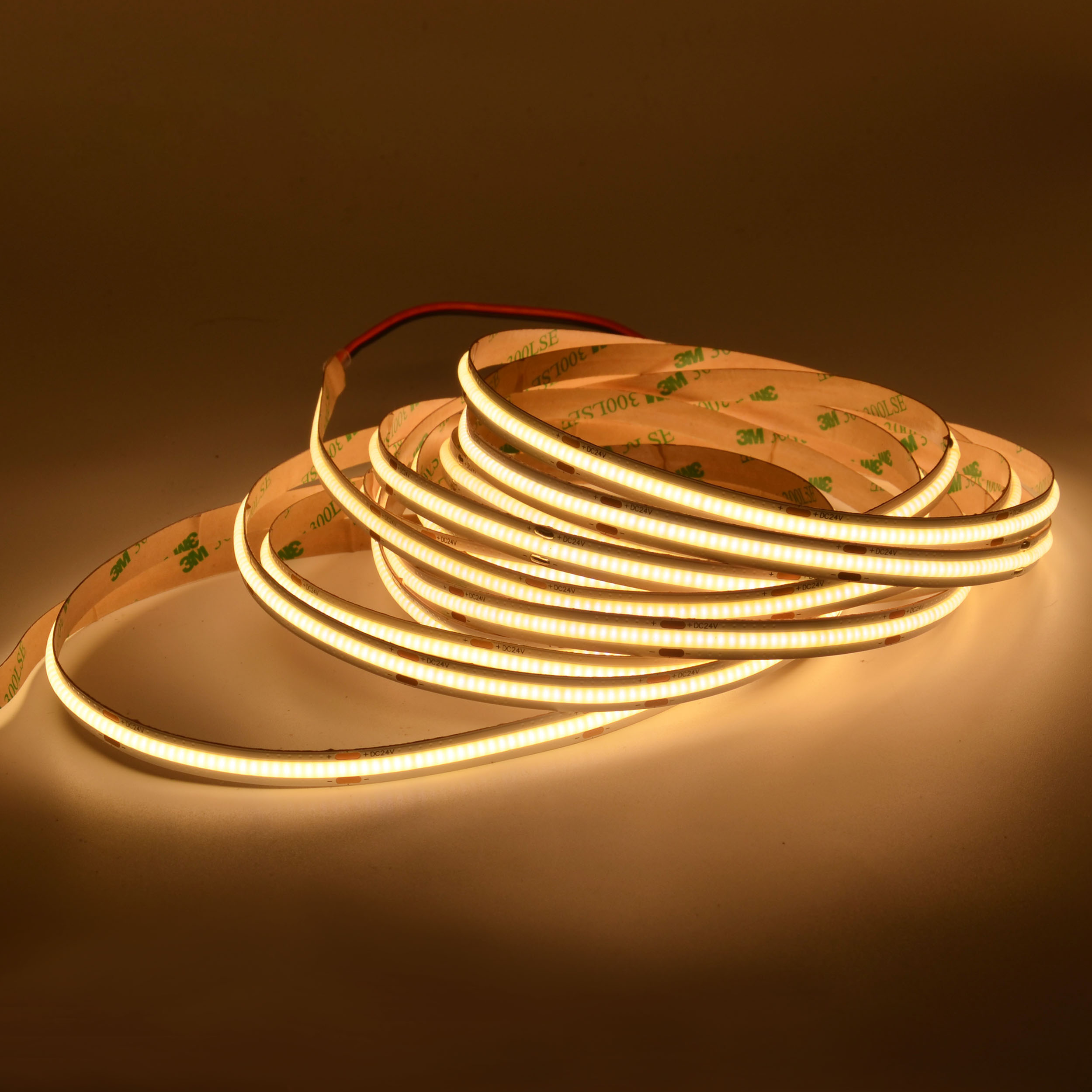 CRI90 Flexible 480Chips/m COB LED Strip Lights 12V 24V FCOB 2700K 3000K 4000K 6500K LED Light Strip