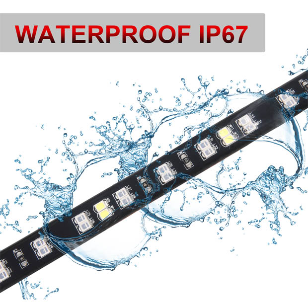60" Double Row Waterproof LED Flexible Strip Truck Tailgate Light for Trailer, SUV and Towing Vehicle