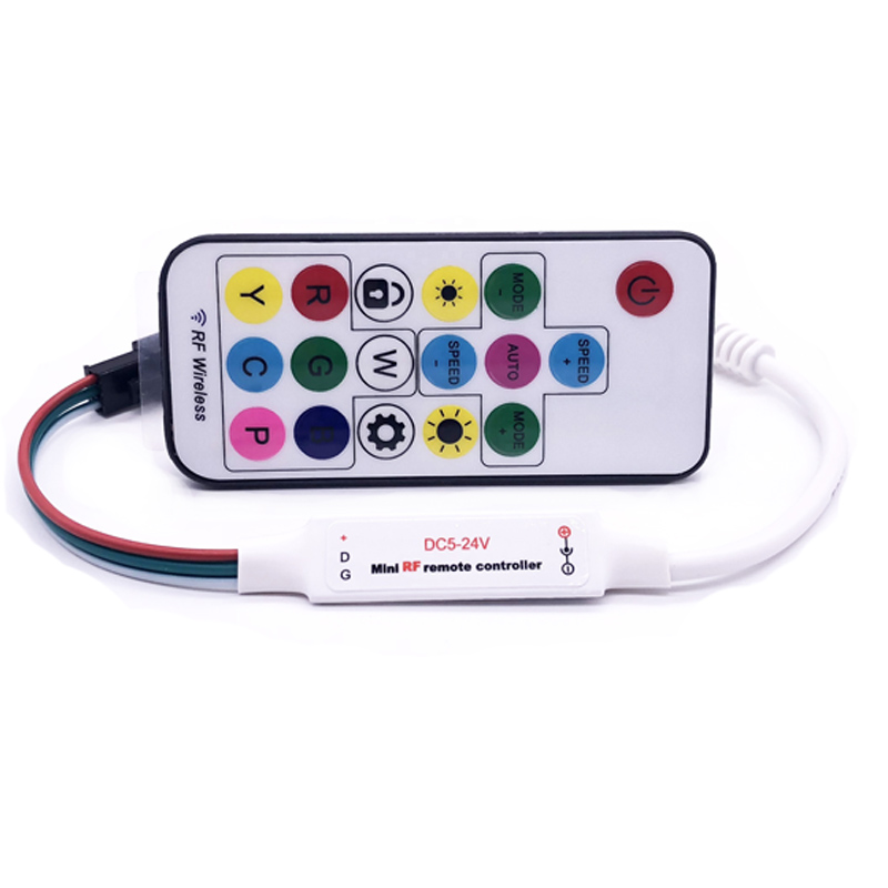 SP104E 17Key RF Controller for Addressable Digital Magic RGB LED Strip